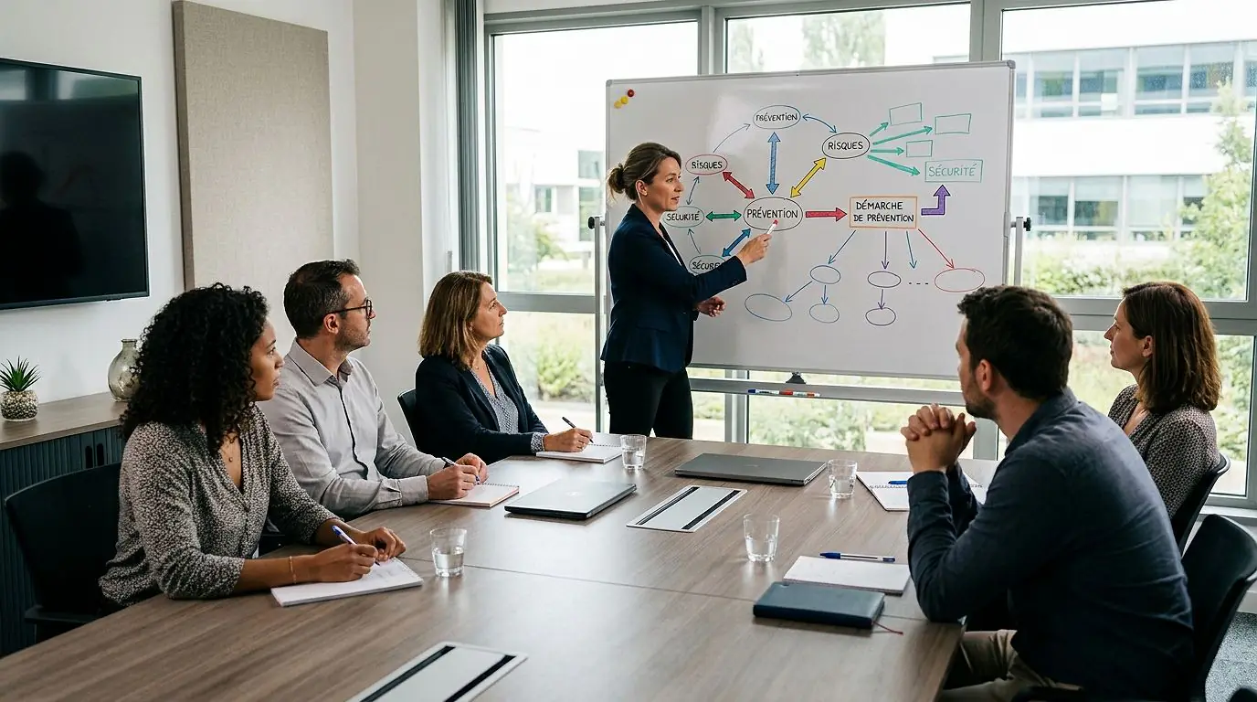 Formation SSCT de renouvellement pour les élus du CSE en salle de conférence